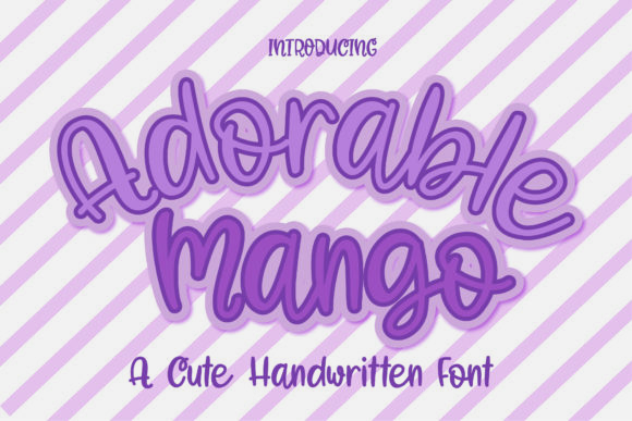 Adorable Mango: A Whimsical Script Font for Editorial Design