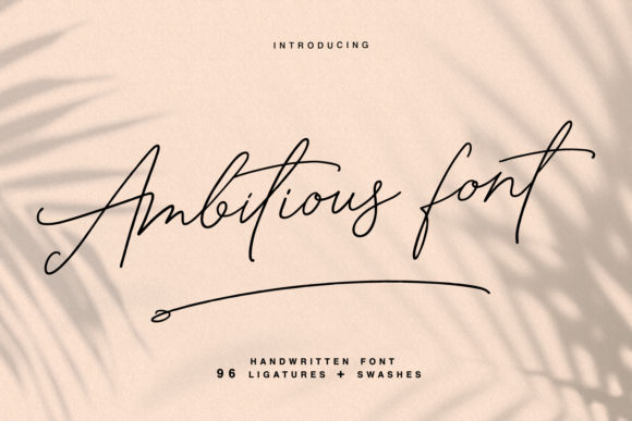 Ambitious: A Script Font for Editorial Elegance