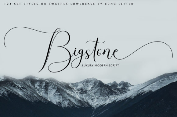 Bigstone: A Romantic Script Font for Branding Magic