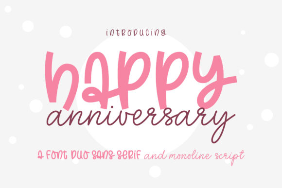 Happy Anniversary Font for Editorial Design