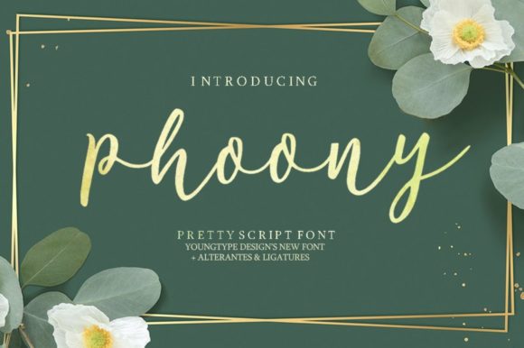 Phoony: A Handwritten Font for Editorial Elegance