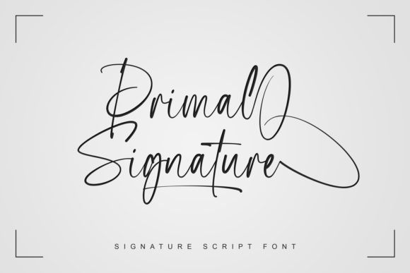 Primal Signature: A Graceful Script Font for Branding Projects