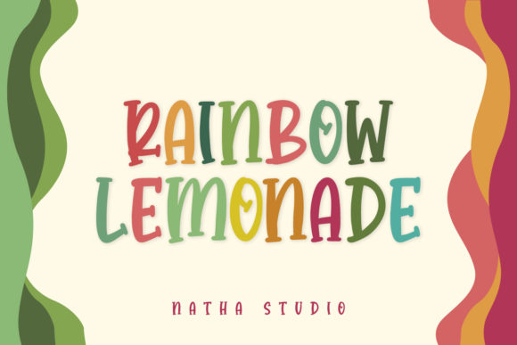 Rainbow Lemonade Font for Handmade Creations