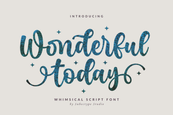 Wonderful Today Script Font for Editorial Design